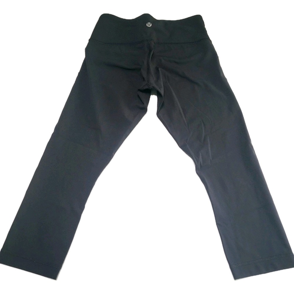 Lululemon Leggings Women's Run Athletic Yoga Gym Black‎   Size 4 Inseam 21"
